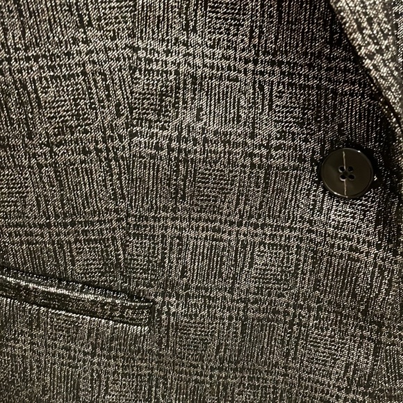 Banana Republic petite plaid blazer - black/silver - Picture 3 of 11